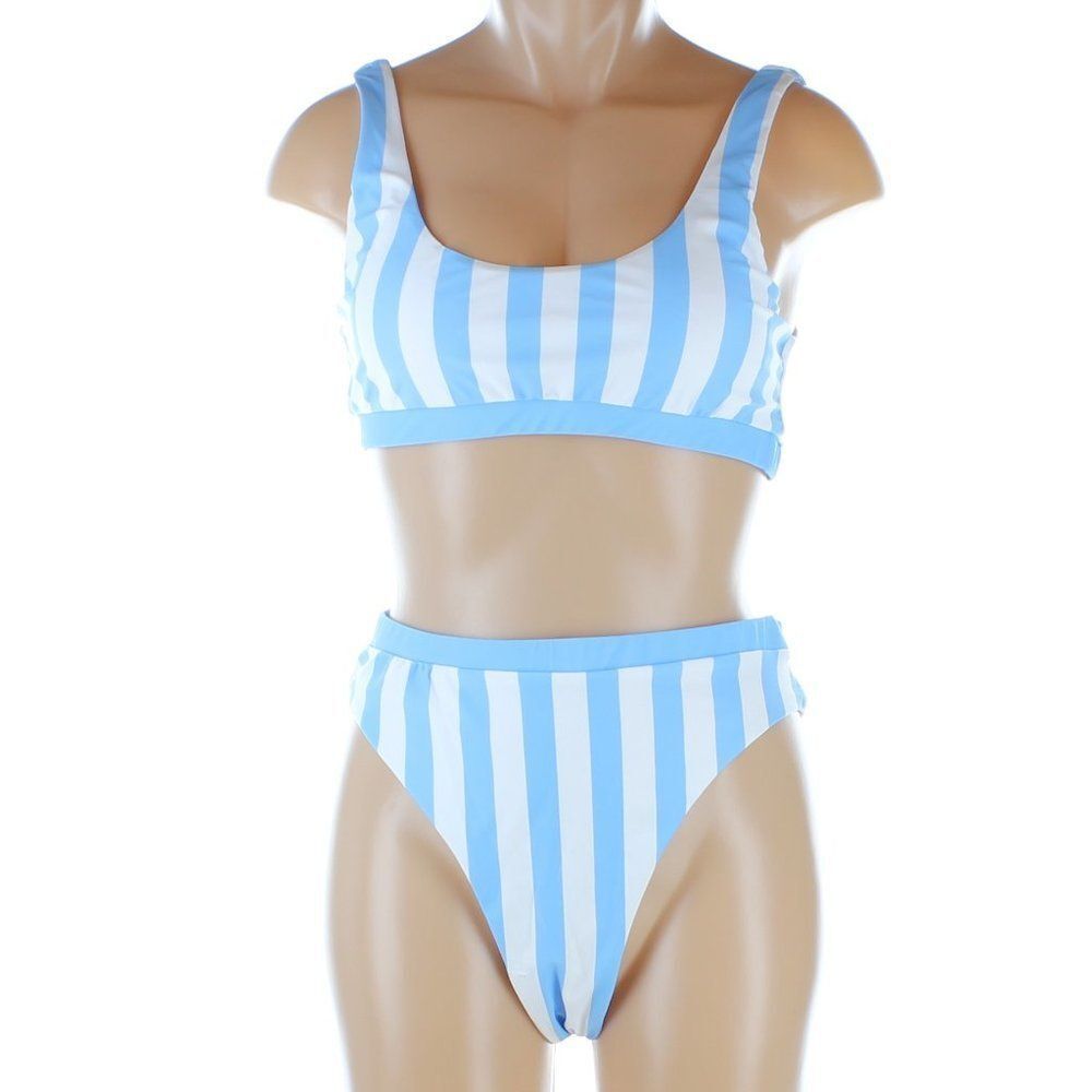 Bikini Set - Blue and White XL